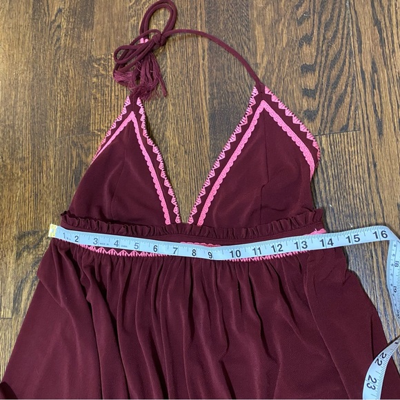 NWOT Express high low boho embroidered halter maxi dress - Picture 5 of 14